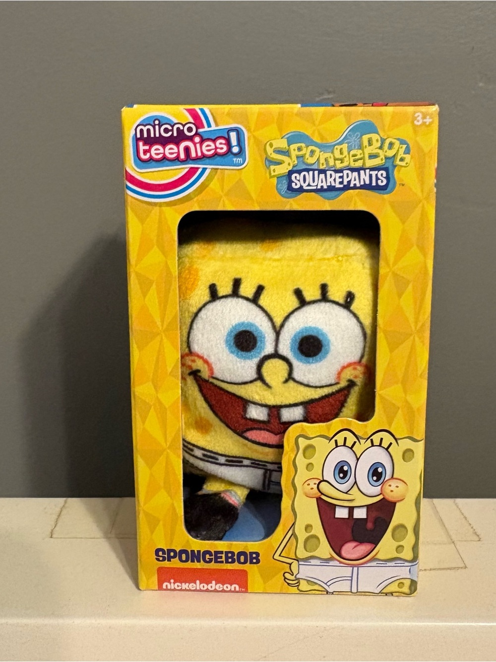 Nickelodeon SpongeBob SquarePants Yellow Plush Micro Teenies in box
